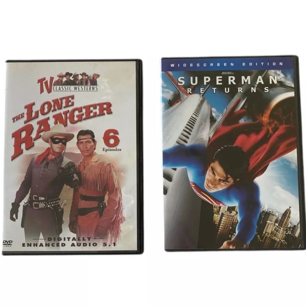 Superman Returns Widescreen PLUS The LONE RANGER 6 EPS Classic TV Westerns DVDs